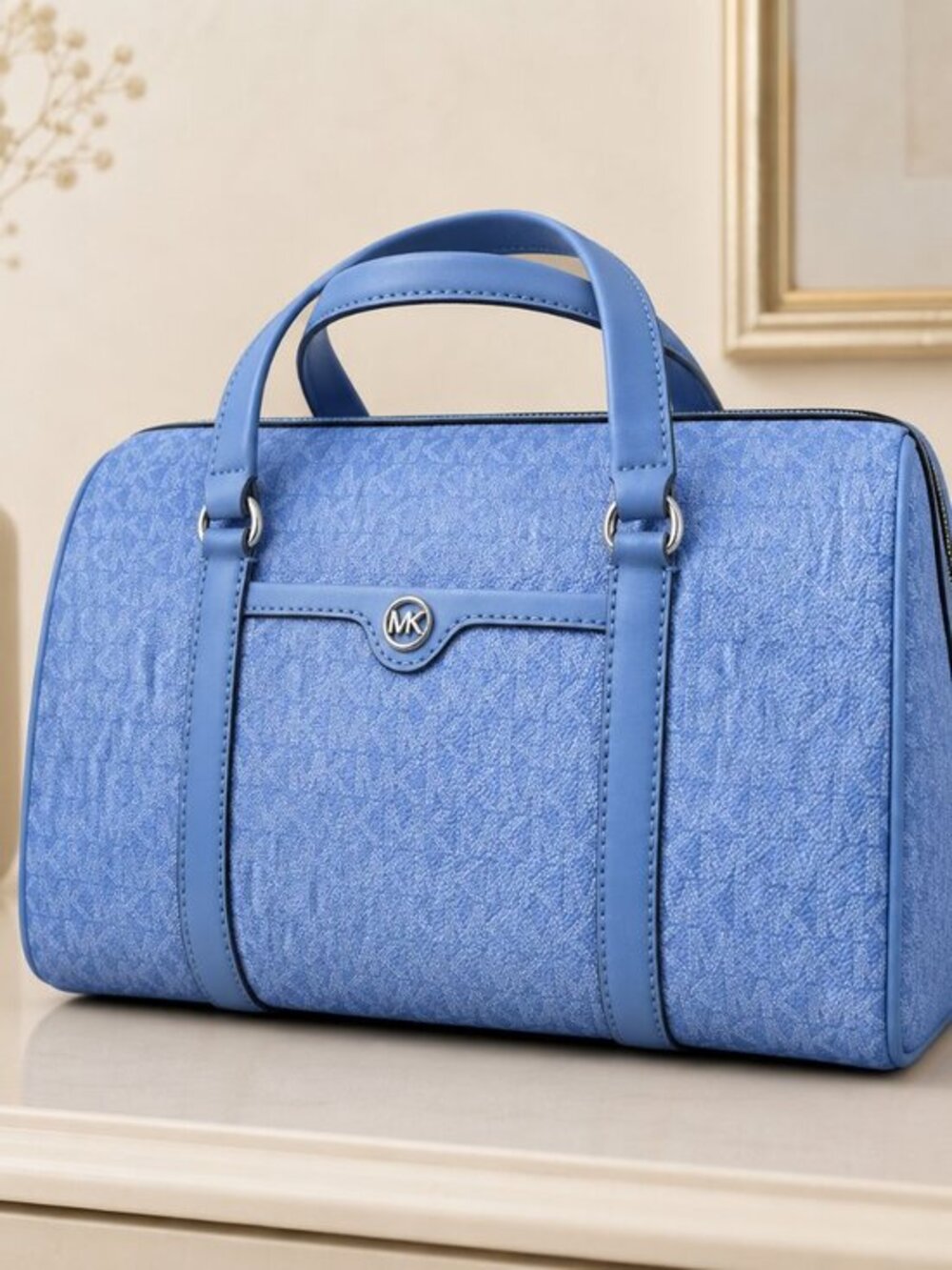 Michael Kors Travel Medium Duffle Satchel South Pacific Blue NWT